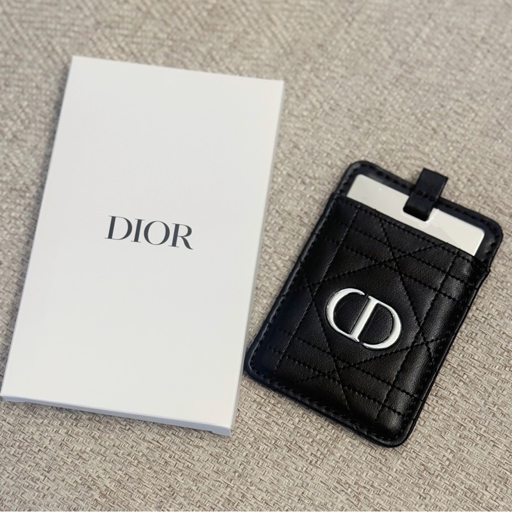 Dior Beauty Black Leather Mirror / Phone Case - Picture 1 of 6